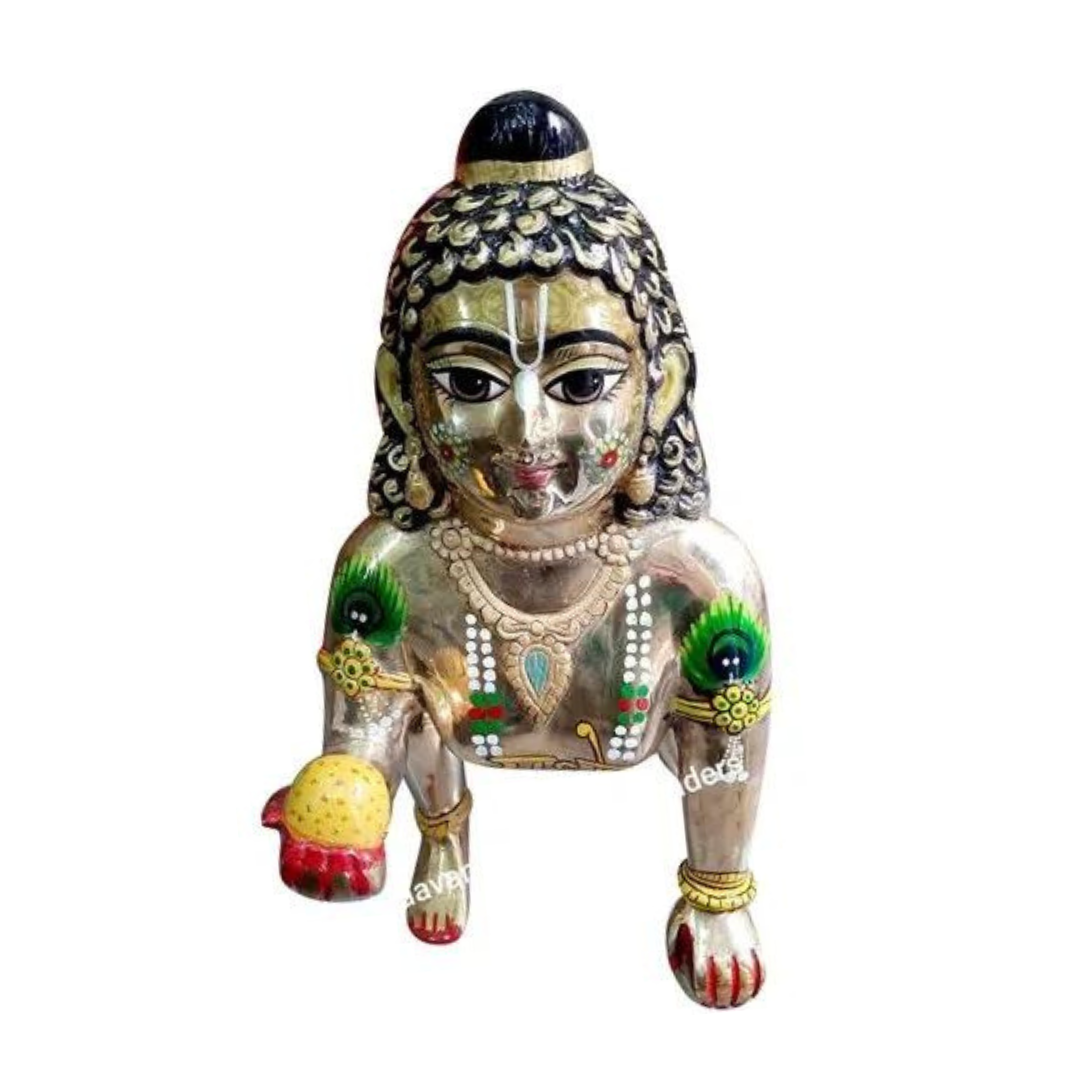 21 Inch Brass Laddu Bal Gopal Statue